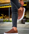 Shoecide Sho015 Bağcıklı Yüksek Taban Delikli Desen Cbt First Edition Erkek Ayakkabı Taba