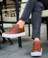 Shoecide Sho015 Bağcıklı Yüksek Taban Delikli Desen Cbt First Edition Erkek Ayakkabı Taba
