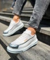 Shoecide Sho041 - Cbt Renaissance Erkek Ayakkabı Beyaz/gumus