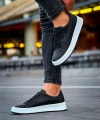 Shoecide Sho043 Bağcıklı Delikli Desen Yüksek Taban Cbt Cowien Erkek Ayakkabi Sıyah