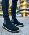 Shoecide Sho045 Sst Lastikli Rahat Taban Chelsea Erkek Bot Sıyah