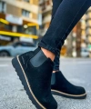 Shoecide Sho045 Sst Lastikli Rahat Taban Chelsea Erkek Bot Sıyah