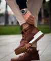 Shoecide Sho057 Bağcıklı Tasarım Taban Gtb Ghost Line Erkek Spor Bot Taba