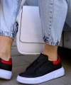 Shoecide Sho092 Gbt Zip Style Erkek Ayakkabı Sıyah/kırmızı