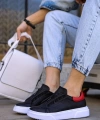 Shoecide Sho092 Gbt Zip Style Erkek Ayakkabı Sıyah/kırmızı