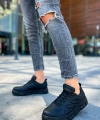 Shoecide Sho105 Bağcıklı Yüksek Taban Cst Cronus Erkek Ayakkabı Sıyah