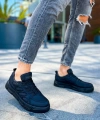 Shoecide Sho105 Bağcıklı Yüksek Taban Cst Cronus Erkek Ayakkabı Sıyah