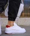 Shoecide Sho107 Bağcıklı Tasarım Yüksek Taban Cbt Felibord Erkek Ayakkabı Beyaz/kırmızı