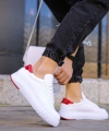Shoecide Sho107 Bağcıklı Tasarım Yüksek Taban Cbt Felibord Erkek Ayakkabı Beyaz/kırmızı