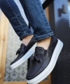 Shoecide Sho127 Bağcıksız Püsküllü Cbt Loafer-x Erkek Ayakkabı Sıyah