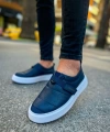 Shoecide Sho147 Cırtlı Yüksek Taban Cbt Dobeny Erkek Ayakkabı Lacıvert