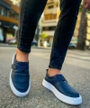 Shoecide Sho147 Cırtlı Yüksek Taban Cbt Dobeny Erkek Ayakkabı Lacıvert