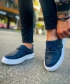 Shoecide Sho147 Cırtlı Yüksek Taban Cbt Dobeny Erkek Ayakkabı Lacıvert