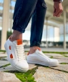 Shoecide Sho151 - Gbt Glasses Erkek Ayakkabı Beyaz - Turuncu