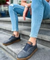 Shoecide Sho157 Bağcıklı Rahat Taban Ckt Retro Erkek Ayakkabı Antrasıt