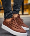 Shoecide Sho159 Bağcıklı Yüksek Taban Cbt Saturn Erkek Ayakkabı Taba