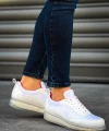 Shoecide Sho181 Rrt İpekyol  Erkek Ayakkabı Beyaz / Kırmızı