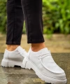 Shoecide Sho2404 Bağcıklı Yüksek Taban Cbt Castle Erkek Ayakkabı Loafer Beyaz