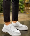 Shoecide Sho2404 Bağcıklı Yüksek Taban Cbt Castle Erkek Ayakkabı Loafer Beyaz