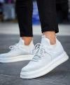Shoecide Sho2408 Bağcıklı Yüksek Taban Tbt Fusion Erkek Spor Ayakkabı Beyaz