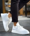 Shoecide Sho2408 Bağcıklı Yüksek Taban Tbt Fusion Erkek Spor Ayakkabı Beyaz