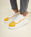 Shoecide Sho241 Bağcıklı Yüksek Taban Özel Tasarım Cbt Signature Line Up Erkek Ayakkabı Sarı/beyaz
