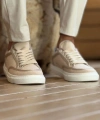 Shoecide Sho2505 - Keten Erkek Ayakkabı Bej/bej