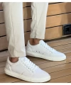 Shoecide Sho2505 - Keten Erkek Ayakkabı Beyaz / Beyaz