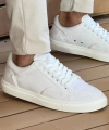 Shoecide Sho2505 - Keten Erkek Ayakkabı Beyaz / Beyaz