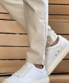 Shoecide Sho2505 - Keten Erkek Ayakkabı Beyaz / Beyaz
