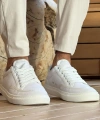 Shoecide Sho2505 - Keten Erkek Ayakkabı Beyaz / Beyaz