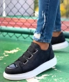 Shoecide Sho251 3 Bantlı Ayna Burun Rahat Taban Cbt Mirror Erkek Ayakkabı Sıyah