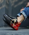 Shoecide Sho254 Bağcıklı Yüksek Taban Özel Tasarım Cbt Pittura Erkek Ayakkabı 411 V  Sıyah / Kırmızı