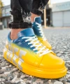 Shoecide Sho254 - Cbt Pittura Erkek Ayakkabı 435 Sarı / Mavı Free