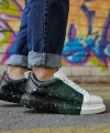Shoecide Sho254 Bağcıklı Yüksek Taban Özel Tasarım Cbt Pittura Erkek Ayakkabı 437 Beyaz / Yesıl / Sıyah