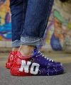 Shoecide Sho254 Bağcıklı Yüksek Taban Özel Tasarım Cbt Pittura Erkek Ayakkabı 441 Mavı / Kırmızı Yes