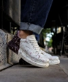 Shoecide Sho254 Bağcıklı Yüksek Taban Özel Tasarım Cbt Pittura Erkek Ayakkabı 517 Kırmızı / Sıyah / Koyu Mor Splush