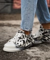 Shoecide Sho254 Bağcıklı Yüksek Taban Özel Tasarım Cbt Pittura Erkek Ayakkabı 533 Sıyah / Beyaz Karartma