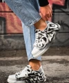 Shoecide Sho254 Bağcıklı Yüksek Taban Özel Tasarım Cbt Pittura Erkek Ayakkabı 533 Sıyah / Beyaz Karartma