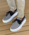 Shoecide Sho2602 - Triko Erkek Ayakkabı Antrasıt