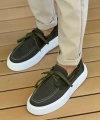Shoecide Sho2602 - Triko Erkek Ayakkabı Hakı