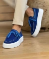 Shoecide Sho2602 - Triko Erkek Ayakkabı Mavı