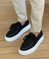 Shoecide Sho2602 - Triko Erkek Ayakkabı Sıyah