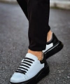 Shoecide Sho295 - Cst Sollıevo Erkek Ayakkabı Beyaz/sıyah