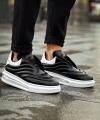 Shoecide Sho299 Lastikli Yüksek Taban Gbt Sollıevo Erkek Ayakkabı Sıyah/beyaz