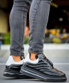 Shoecide Sho299 Lastikli Yüksek Taban Grt Sollıevo Erkek Ayakkabı Sıyah/beyaz