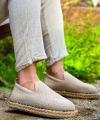 Shoecide Sho305 Jüt Taban Triko Erkek Espadril Ayakkabı Bej