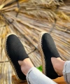 Shoecide Sho305 Jüt Taban Triko Erkek Espadril Ayakkabı Sıyah