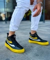 Shoecide Sho973 Bağcıklı Yüksek Taban Özel Tasarım Majesty Srt Erkek Spor Bot Sarı