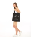 Shoecide Siyah Bez Çanta The Tote Bag Baskılı